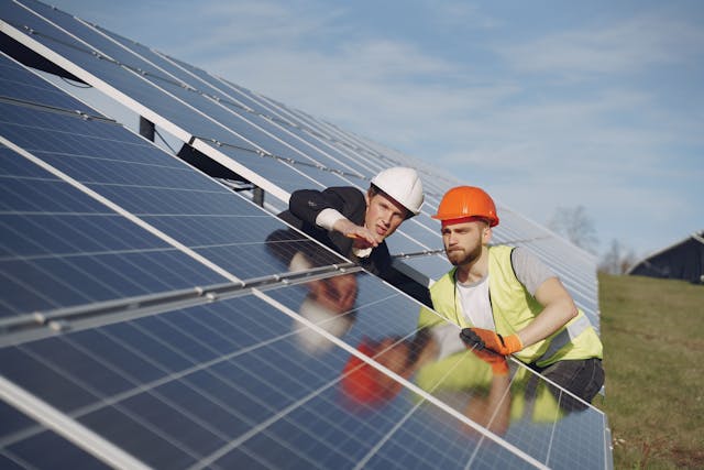 engineers receiving online technical language training focused on renewable energy, solar engineering, and software documentation
